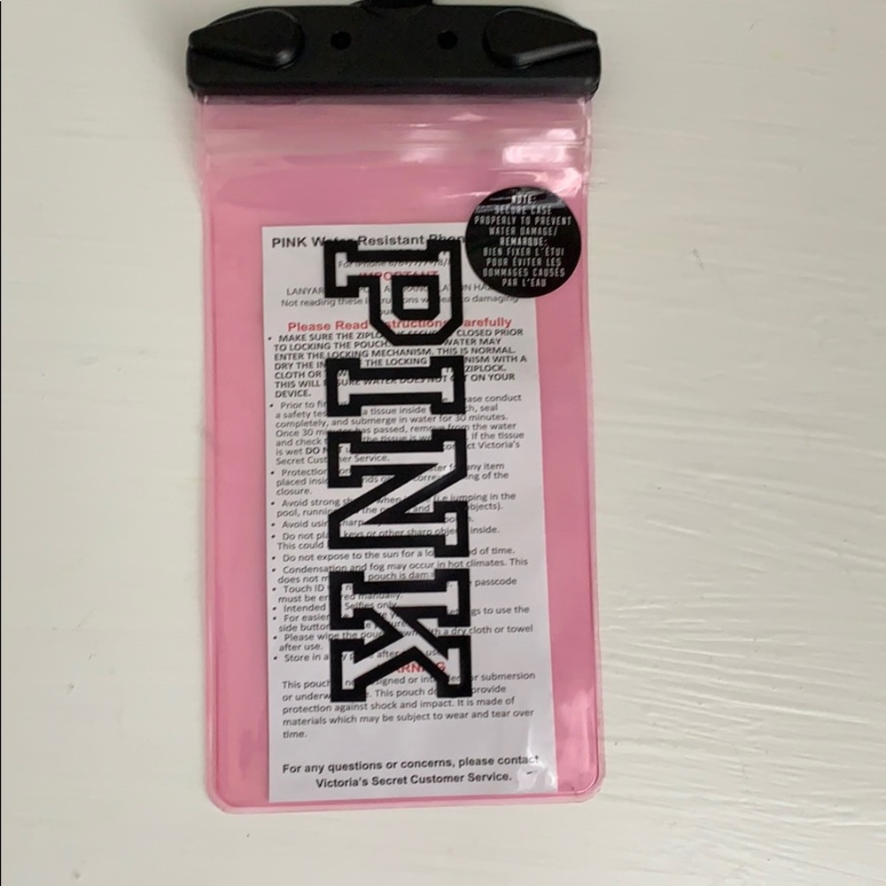 Pink Water Resistant Phone Pouch